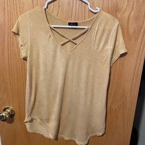 Soft stretchy material tops.